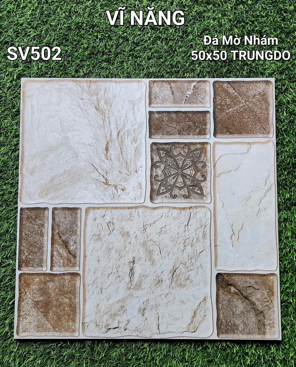 Gạch đá sân vườn 50x50 VN SV502