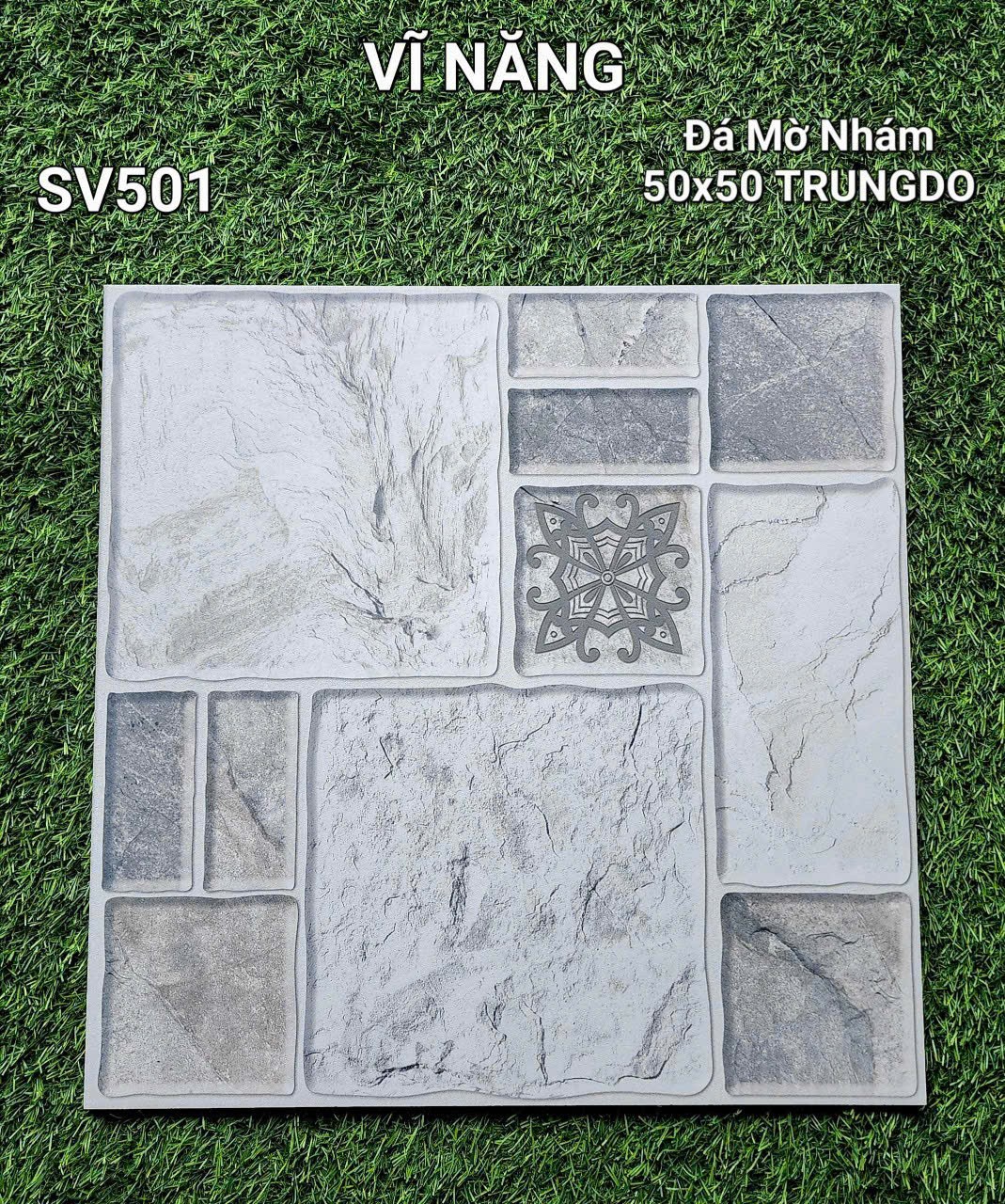 Gạch đá sân vườn 50x50 VN SV501