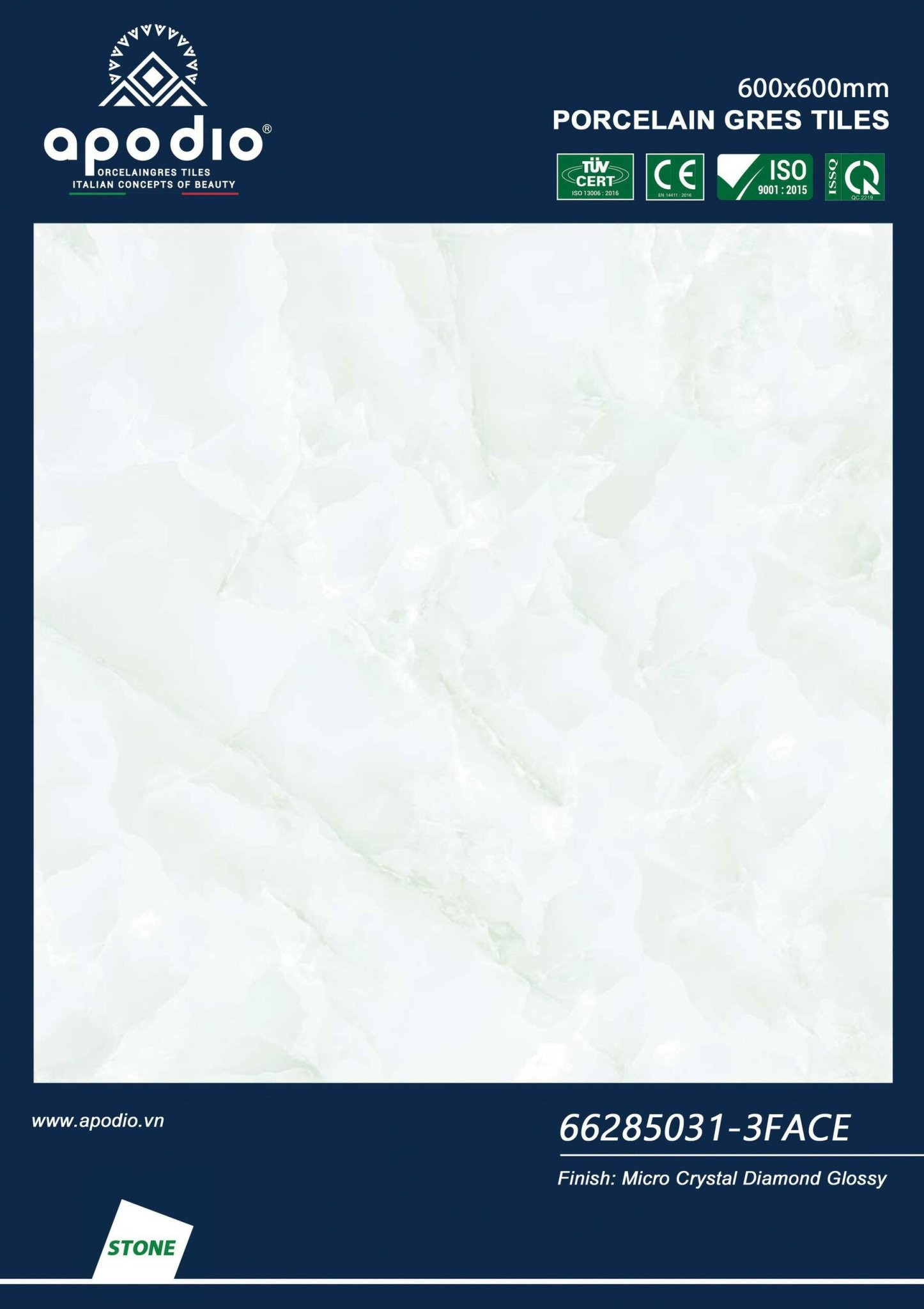 Gạch đá bóng 60x60 UNM 66285031-3FACE