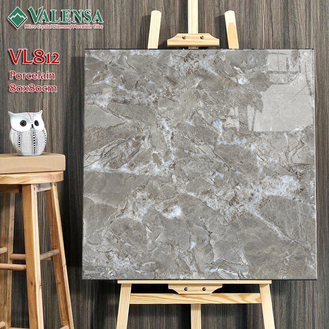 Gạch đá bóng 80x80 PL MS812