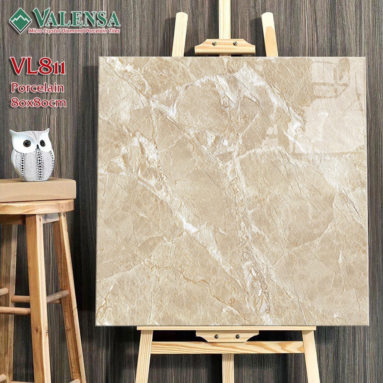 Gạch đá bóng 80x80 PL MS811