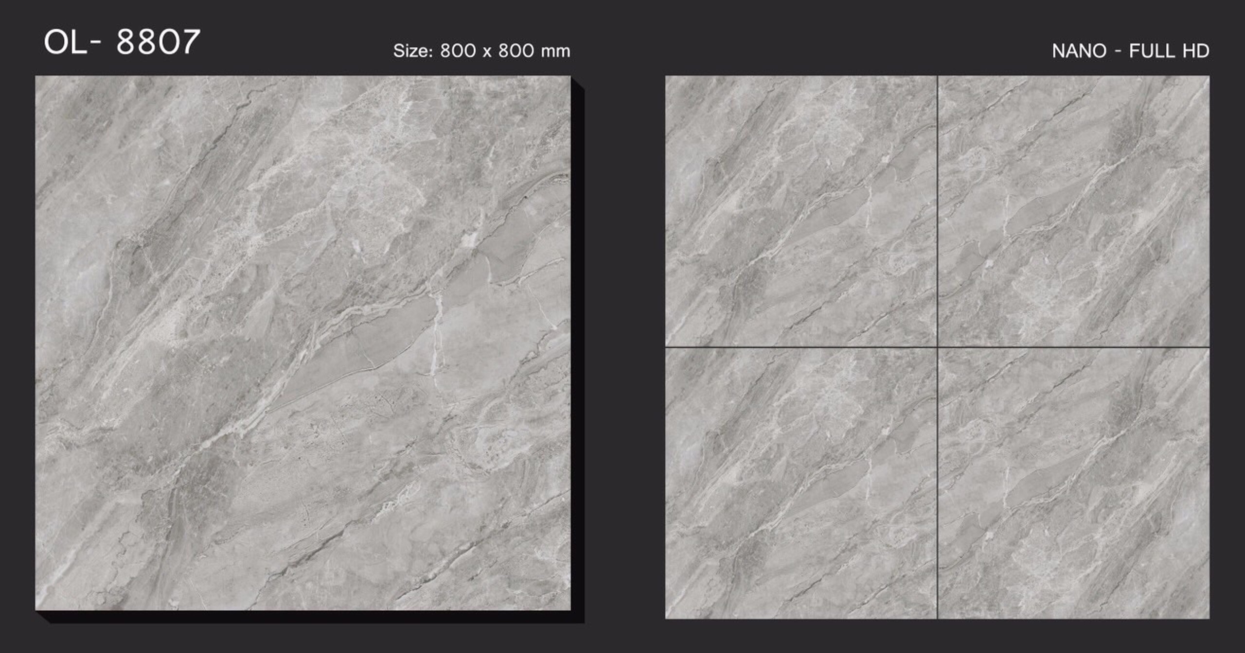 Gạch đá bóng 60x60 NVT OL8807