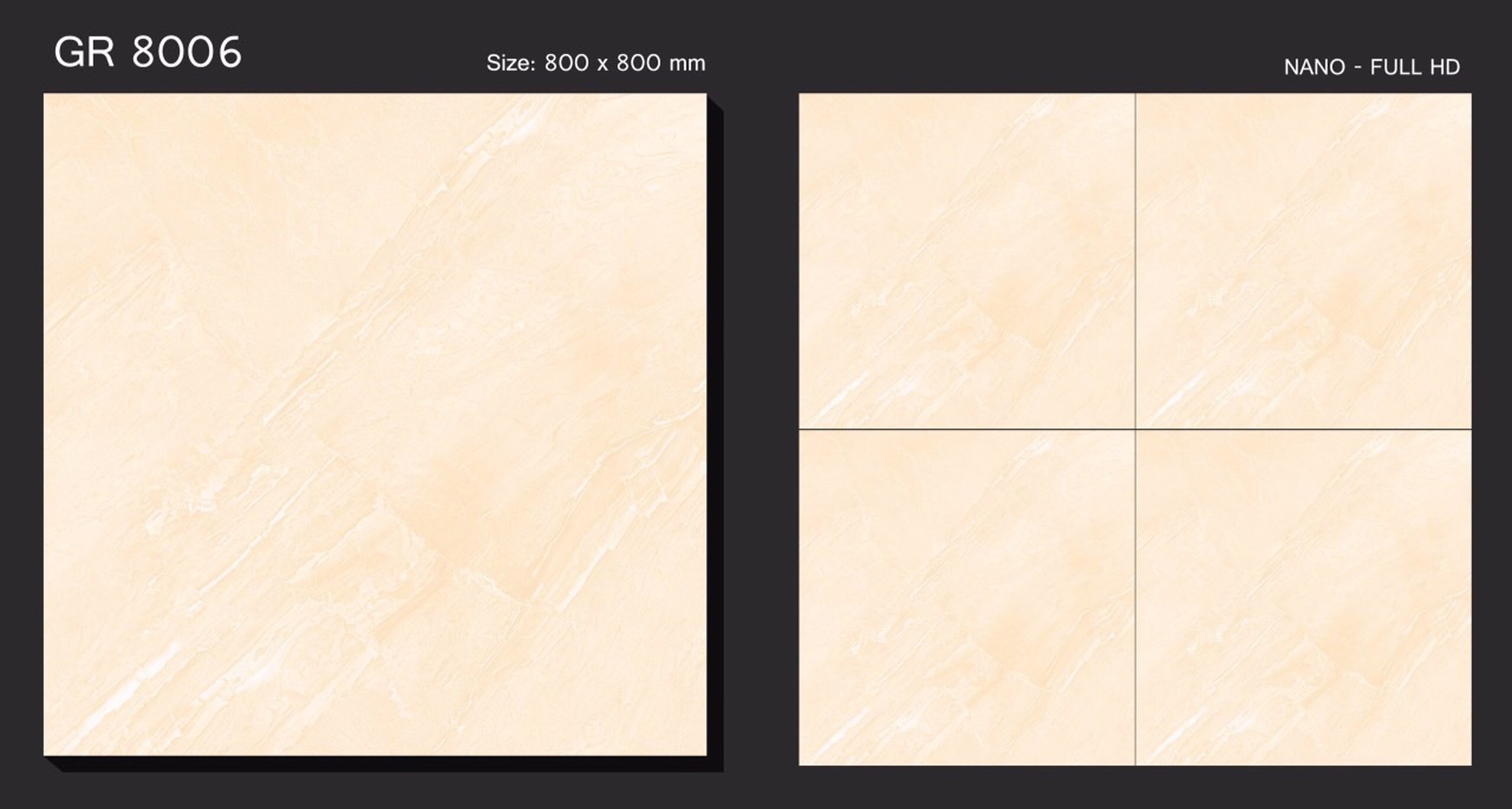 Gạch đá bóng 60x60 NVT GR8006