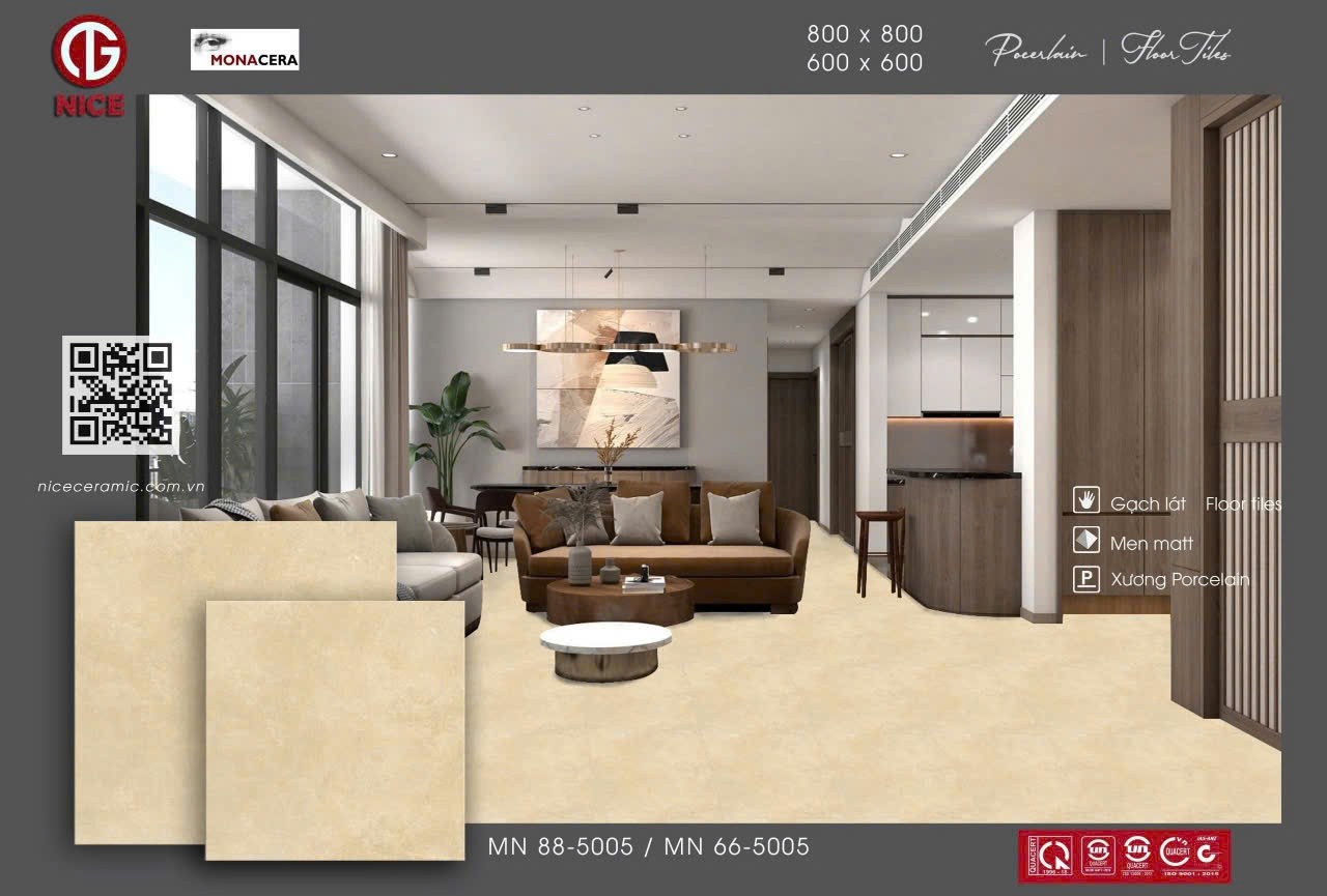 Gạch đá bán sứ mờ 80x80 MN 88-5005