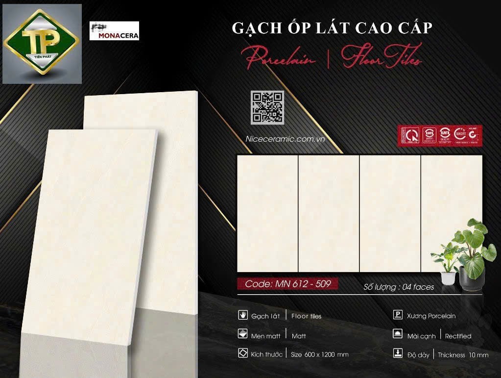 Gạch đá bán sứ mờ 60x120 MN 612-509