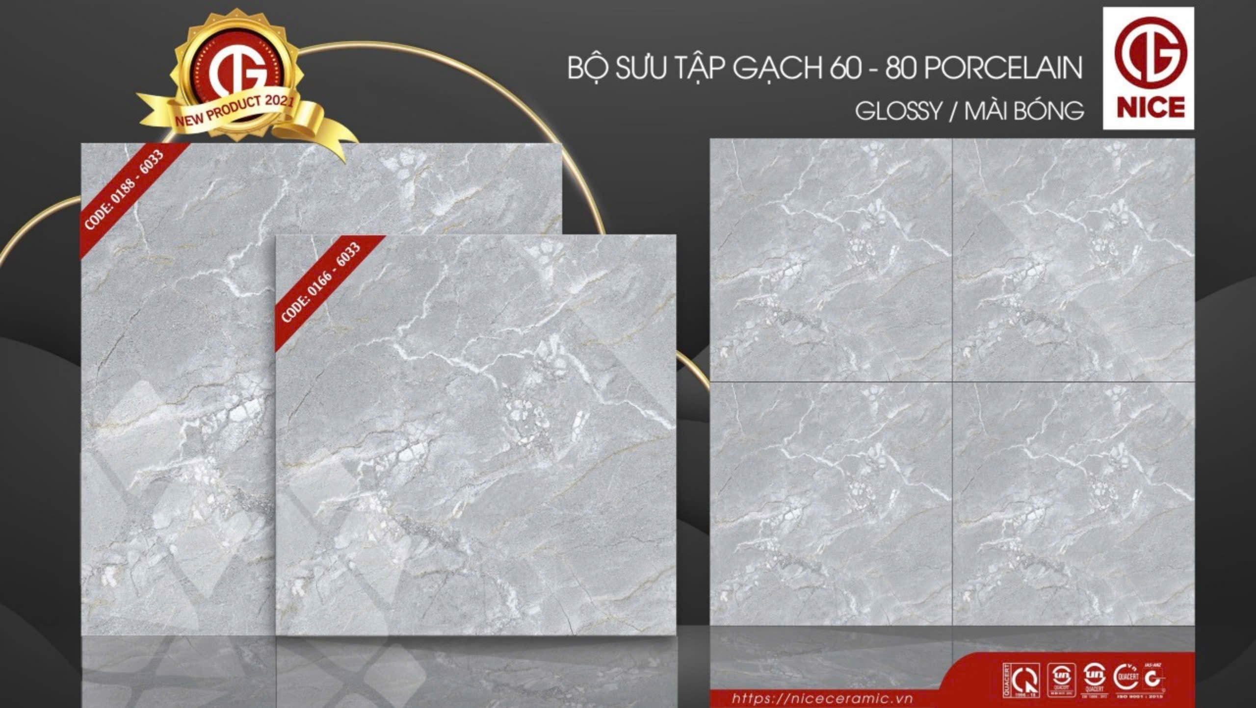 Gạch đá bán sứ mài bóng 80x80 0188 - 6033