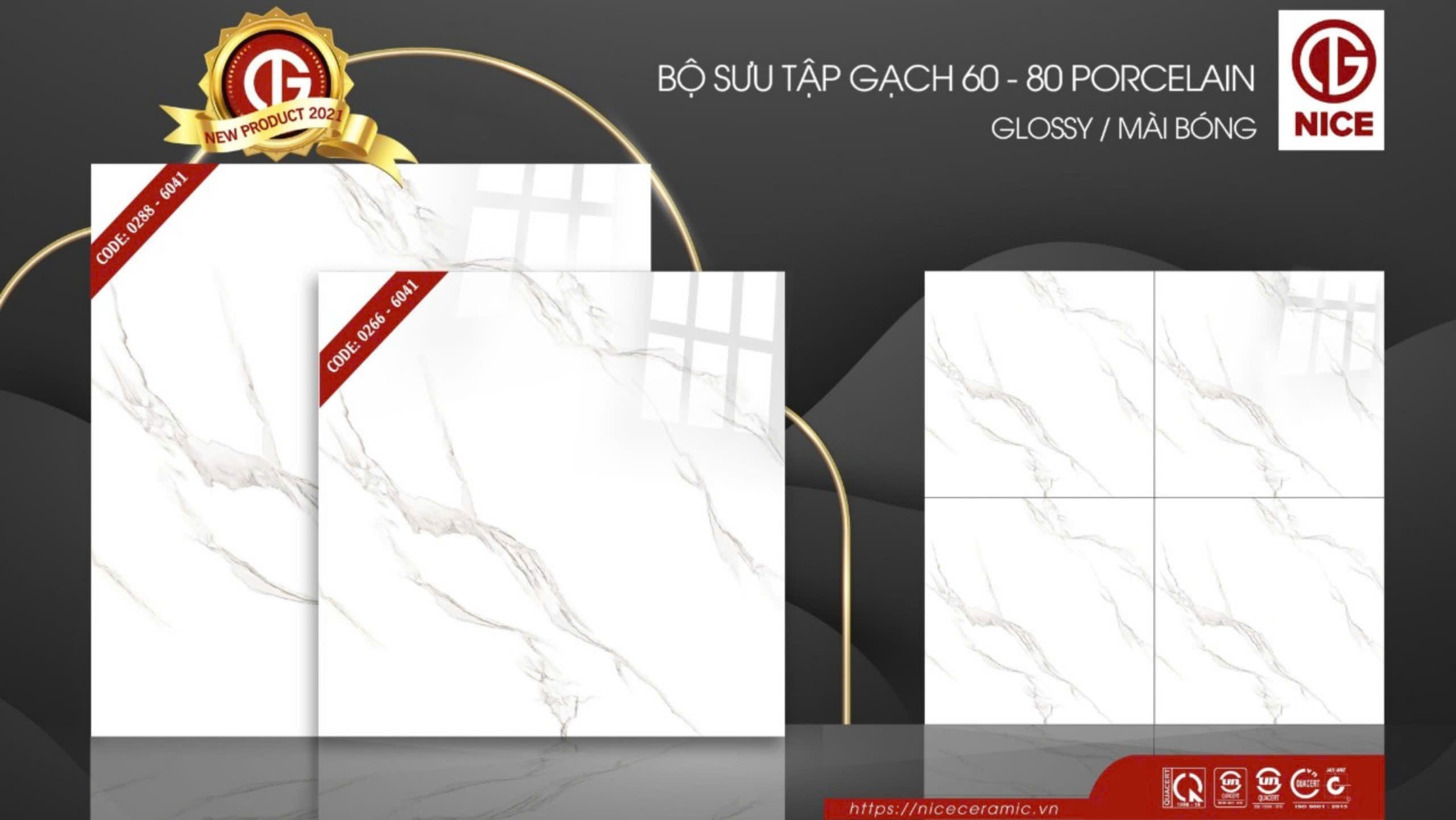 Gạch đá bán sứ mài bóng 80x80 0288 - 6041