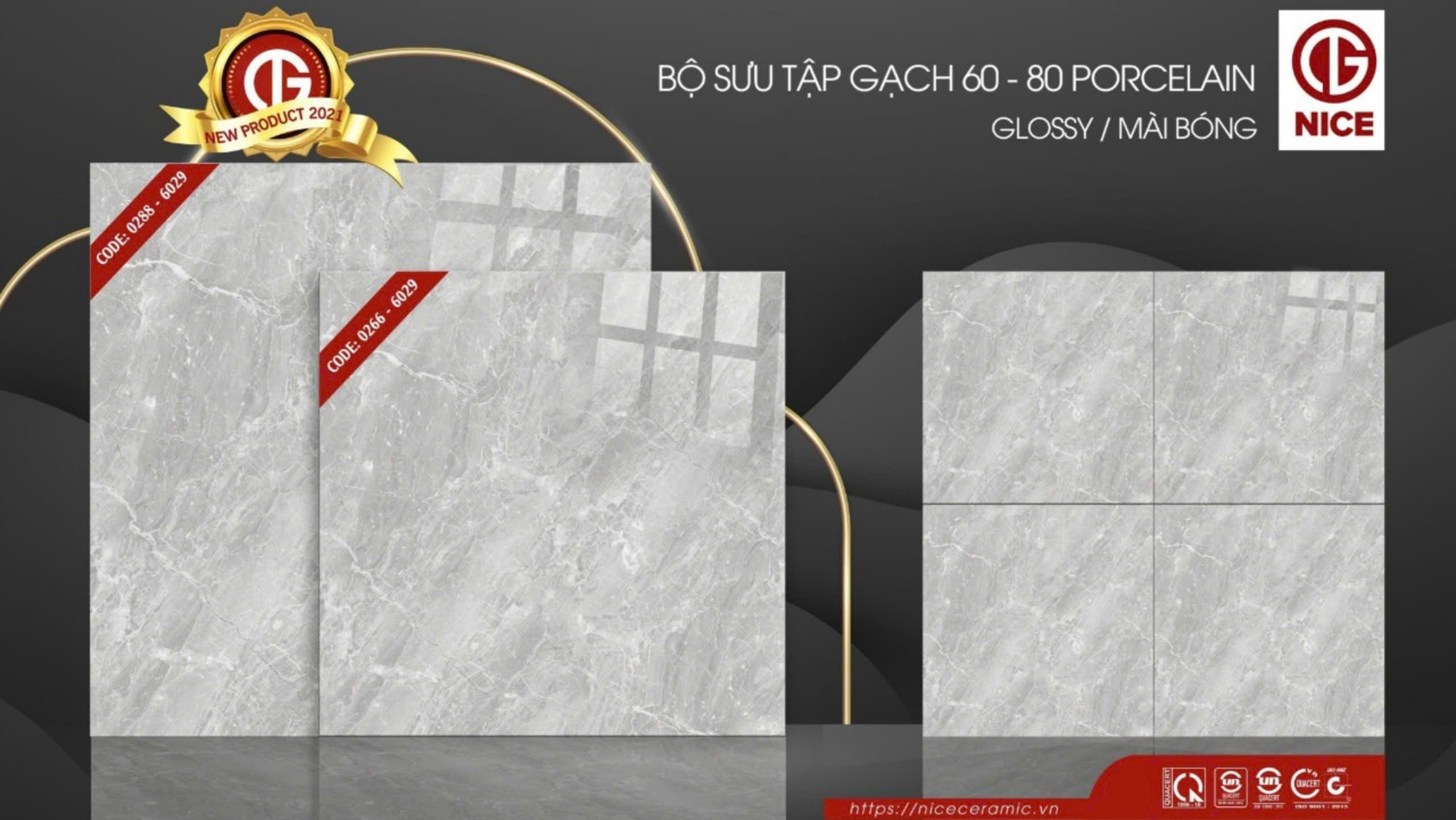 Gạch đá bán sứ mài bóng 80x80 0288 - 6029