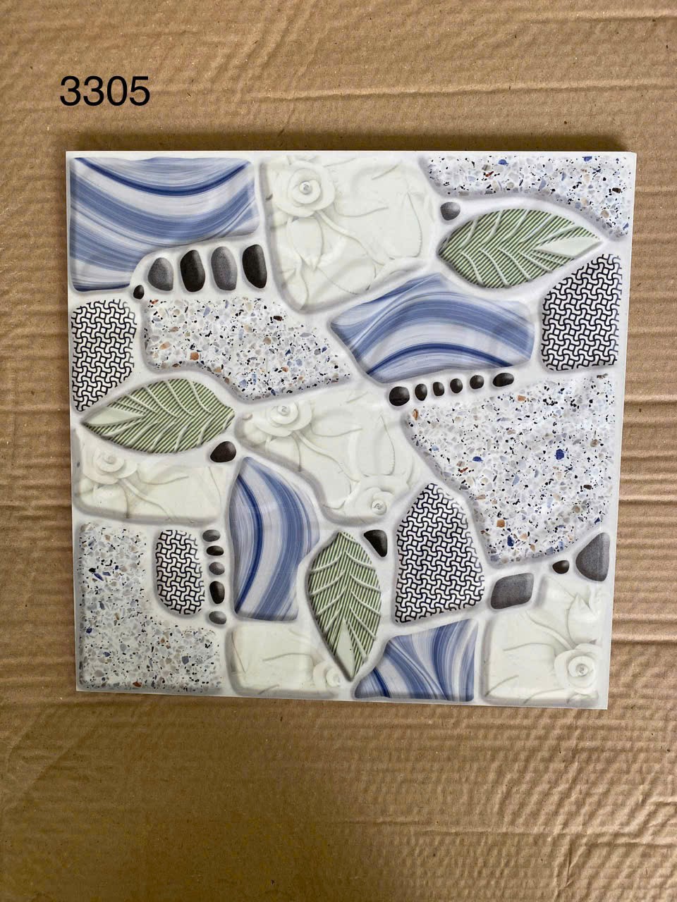 Gạch men bóng in nổi 30x30 3305