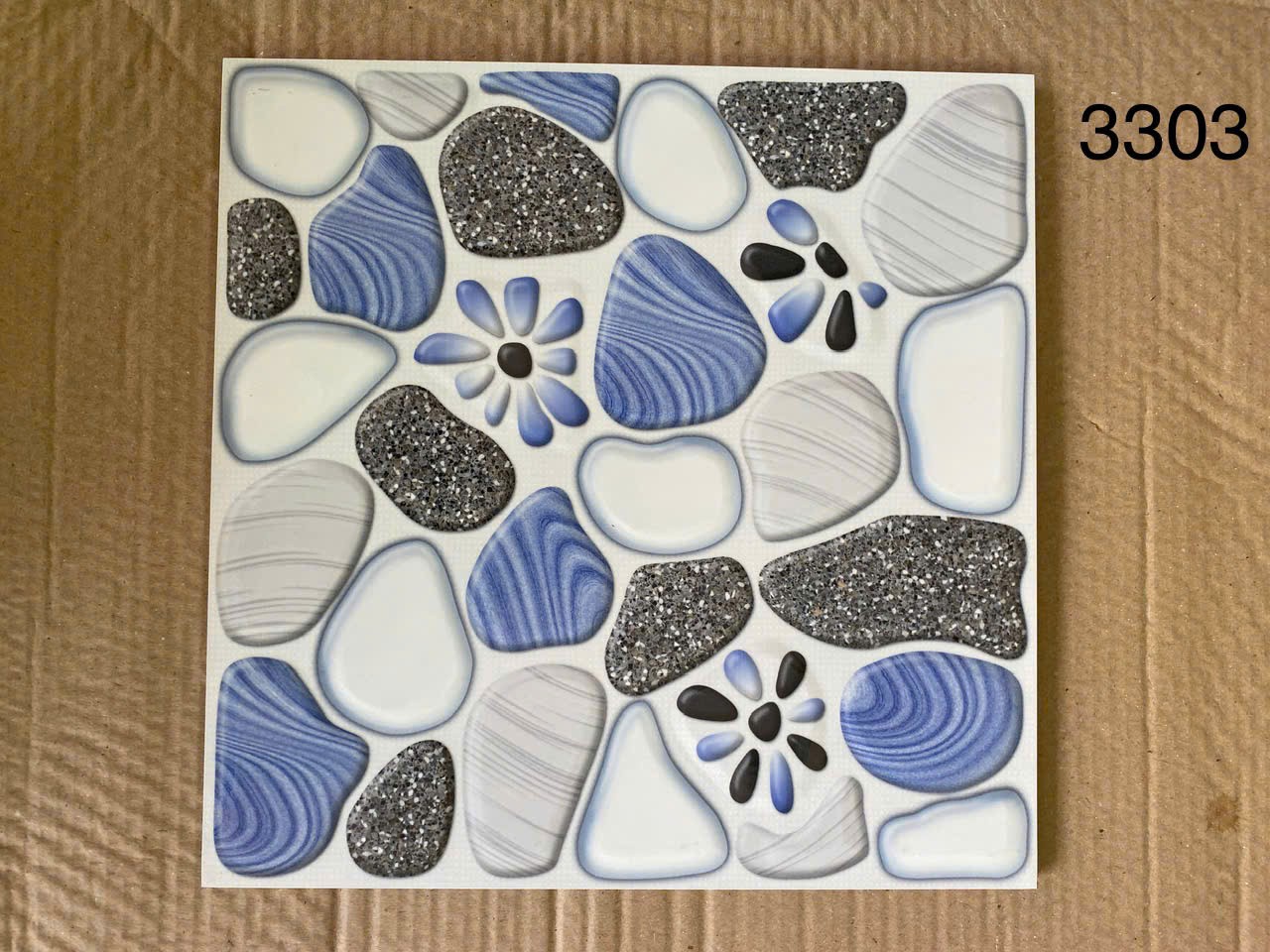 Gạch men bóng in nổi 30x30 3303